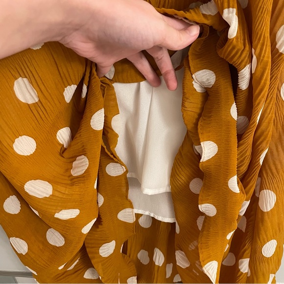 English Factory Golden Yellow Polka Dot Maxi Dress - Picture 4 of 7